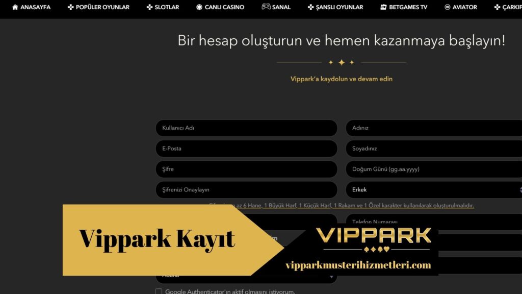 Vippark Kayıt
